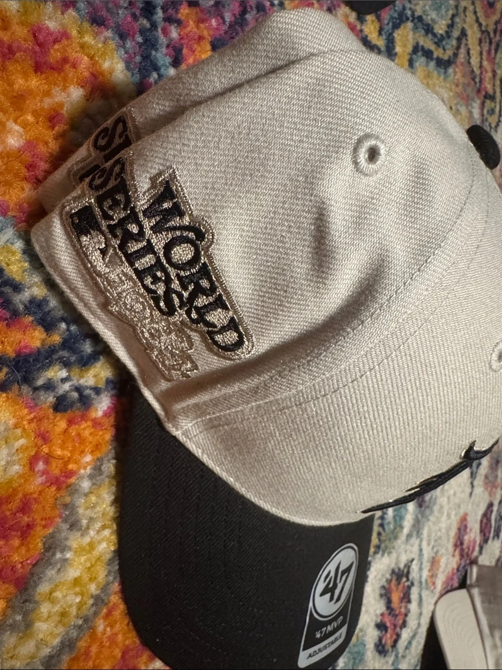 '47 Detroit Tigers Two-Tone Adjustable Cap - Beige & Black